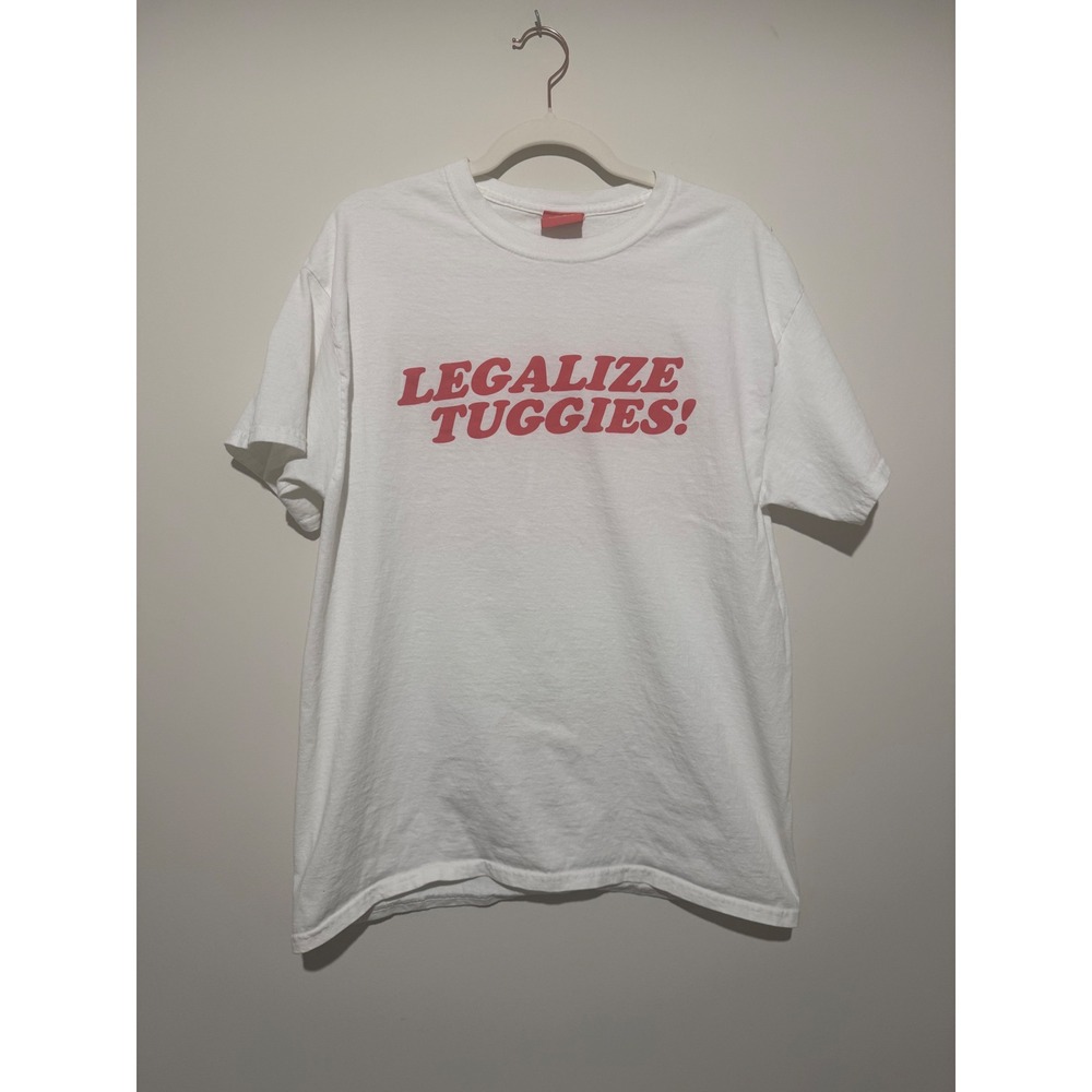 Full Send Nelk Boys Legalize Tuggies Massage Parlor White Graphic T-Shirt Mens L